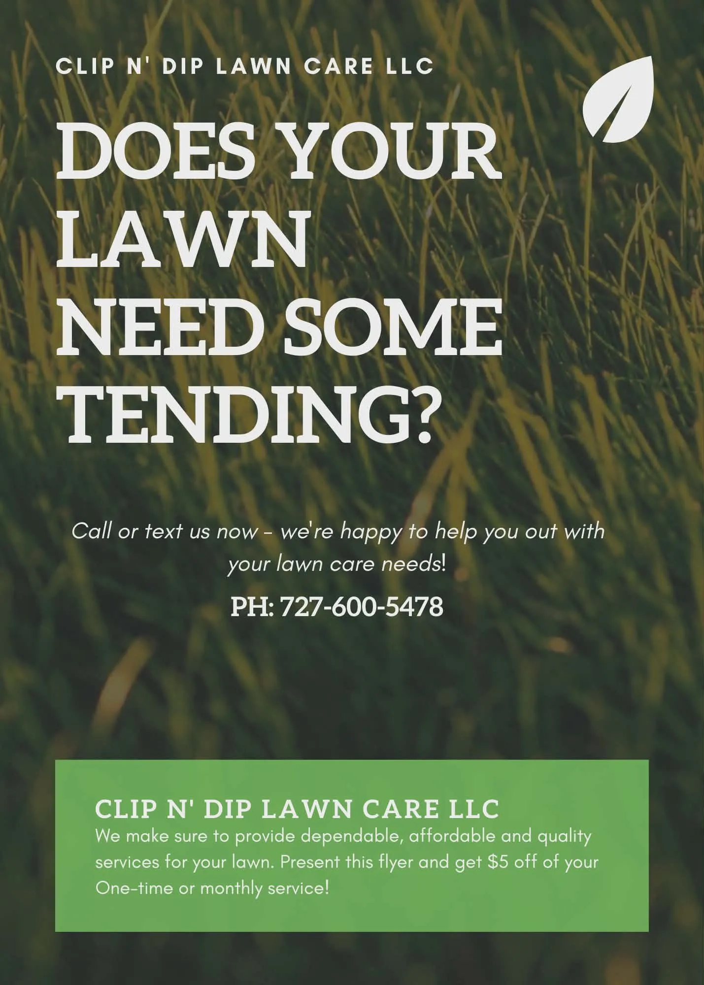Does Your Lawn Need Tending?